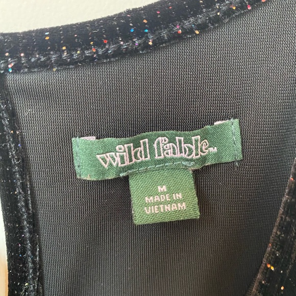 Wild Fable Black Dress with Rainbow Metallic - Picture 2 of 6